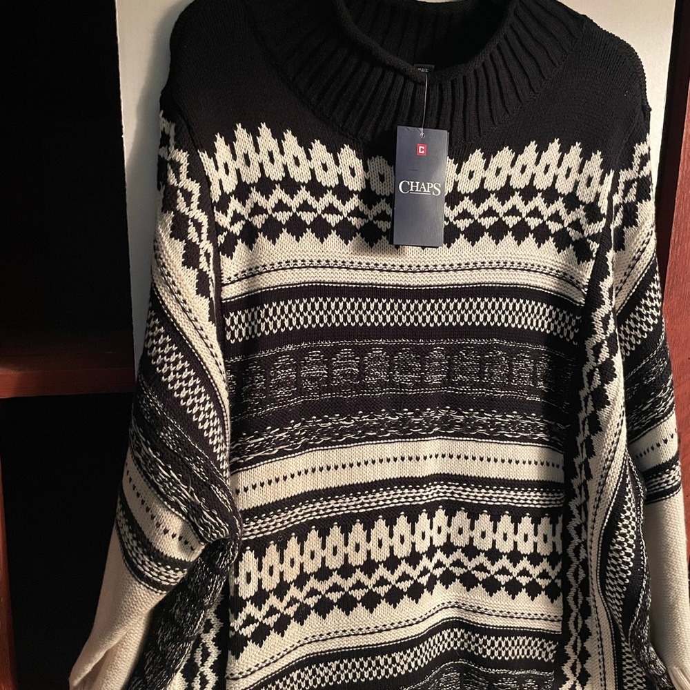 3X - CHAPS “Maine Cabin” Sweater